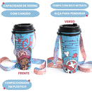 Copo CDN Com Fita Chopper One Piece Anime Geek Nerd Otaku 1000ml Água Sucos Presente Viagem Passeio Prático