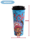 Copo CDN Com Fita Chopper One Piece Anime Geek Nerd Otaku 1000ml Água Sucos Presente Viagem Passeio Prático