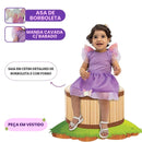 Fantasia Infantil Baby Borboleta Lilás Festa Criança Menina Butterfly Jardim Luxo Diversão