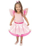Fantasia Infantil Borboleta Rosa Asa Festa Jardim Luxo Carnaval Criança Pink Butterfly