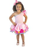 Fantasia Infantil Bailarina Rosa Menina Balé Carnaval Dança Criança Festa Completa