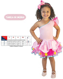Fantasia Infantil Bailarina Rosa Menina Balé Carnaval Dança Criança Festa Completa
