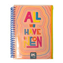 Caderno Universitário A4 160 Folhas Lanranja Bubble Neon Com Malote Zip Volta as Aulas Espiral Juvenil Ponto Criativo
