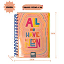 Caderno Universitário A4 160 Folhas Lanranja Bubble Neon Com Malote Zip Volta as Aulas Espiral Juvenil Ponto Criativo