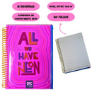 Caderno Universitário A4 160 Folhas Rosa Bubble Neon Com Malote Zip Volta as Aulas Espiral Juvenil Ponto Criativo