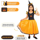 Fantasia Infantil Bruxinha Má Halloween Terror Menina Festa Criança Travessura Doçura