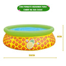 Piscina Inflável Redonda Abacaxi 3d Infantil Adulto 150cm x 41cm 475 litros Verão Diversão Megalomania
