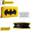 CARTEIRA PU ZÍPER BATMAN LOGO DC COMICS WARNER BROS HEROI 40042 Ponto Criativo