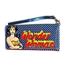 Carteira PU Alça Mulher Maravilha Stars Background Feminina Vintage DC Comic
