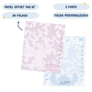 Refil Mini Fichário Stitch A6 2 Furos 80 Folhas Escolar Organização Volta Aulas Disney Ponto Criativo