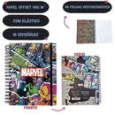 Caderno Universitário Smart Marvel A4 80 Folhas 10 Divisórias Elástico Volta as Aulas Ponto Criativo