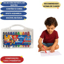 Giz Aquarela Retrato 12 Cores Patrulha Canina Personalizado Personagem DAC Infantil Escolar Desenho