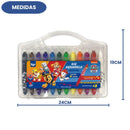 Giz Aquarela Retrato 12 Cores Patrulha Canina Personalizado Personagem DAC Infantil Escolar Desenho