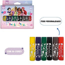 Tinta Guache Bastão 6 Cores Princesas Disney Pintura Desenho Infantil Escolar Arte Pintura DAC Ponto Criativo