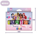 Tinta Guache Bastão 6 Cores Neon Princesas Disney Pintura Desenho Infantil Escolar Arte Pintura DAC Ponto Criativo