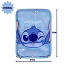 Pasta Universitária Stitch Escolar Zíper Disney Volta Aulas Organização 3 Bolsos Internos Original Ponto Criativo