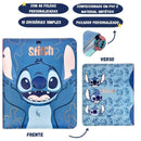 Fichário Caderno Argolado Stitch Universitário com Zíper 48 folhas Escolar Tamanho A4 Megalomania