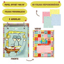 Caderno Argolado Mini Bob Esponja Escolar 80 folhas Anotações Nickelodeon Ponto Criativo