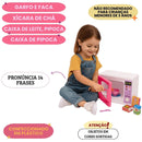 Brinquedo Microondas Interativo Fala 14 Frases Fashion Faz de Conta Com Utensilios Meninas Lua de Cristal