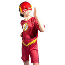 Fantasia Infantil Vermelho Flash Série Máscara Rápido Veloz Festa Carnaval Diversão