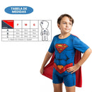 Fantasia Superman Infantil Menino Carnaval Festa Super Herói DC Comics Confortável Leve Liga da Justiça Criança