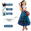 Fantasia Mirabel Encanto Bolsa Oculos Vestido Festa Diversão Criança Menina Disney Oficial