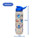 Garrafa Squeeze 750ml Stitch Disney Passeio Diversão Volta as Aulas Academia Transparente Ponto Criativo