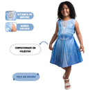 Fantasia Infantil Elsa Gelo Frozen Inverno Vestido Disney Menina Festa