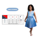 Fantasia Infantil Elsa Gelo Frozen Inverno Vestido Disney Menina Festa
