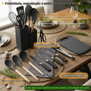 Kit De Utensilios California Preto Cozinha Completo Faca Qualidade Superior Ke Home
