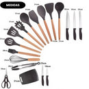 Kit De Utensilios California Preto Cozinha Completo Faca Qualidade Superior Ke Home