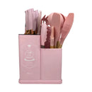 Kit de Utensílios de Cozinha Culinária Rosa Espátula Colher Ke Home
