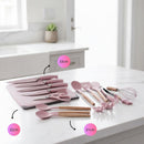 Kit de Utensílios de Cozinha Culinária Rosa Espátula Colher Ke Home
