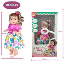 Brinquedo Boneca Thaily Fala Frases Laçinhos Vestido Infantil Menina Dia Das Crianças Angel Toys