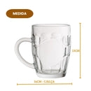 Canecas De Vidro Chopp Cerveja Bar Restaurante Padaria Outback 580Ml Churrasco Pai Presente Amigo