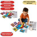 Box de Atividade Hot Weels Jogo Colorir Pintar Carta Diversão Criança Brincadeira Presente
