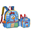 Kit Mochila Costas Bolsa Mala Galinha Pintadinha Lancheira Térmica Infantil Escolar Clio Megalomania