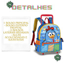 Mochila de Carrinho Galinha Pintadinha Mala Duas Al;as Bolsa Infantil Escolar Clio Megalomania