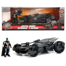 Brinquedo Carro Batomobile e Batman Justice League Dc Comics Jada Colecionável Metal Die Cast