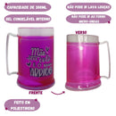 Caneca 300 ML Mini Gel Frase Mae Teu Colo Presente Mulher Especial Amor