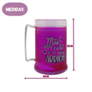 Caneca 300 ML Mini Gel Frase Mae Teu Colo Presente Mulher Especial Amor