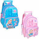 Mochila de Carrinho Alice no País das Maravilhas Rodinhas Infantil Escolar Menina Disney Desenho