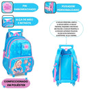 Mochila de Carrinho Alice no País das Maravilhas Rodinhas Infantil Escolar Menina Disney Desenho