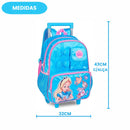 Mochila de Carrinho Alice no País das Maravilhas Rodinhas Infantil Escolar Menina Disney Desenho