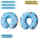 Almofada de Pescoço Stitch Viagem Descanso Leitura Disney Fofura Maciez Ergonômica Aventura Ponto Criativo