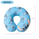 Almofada de Pescoço Stitch Viagem Descanso Leitura Disney Fofura Maciez Ergonômica Aventura Ponto Criativo