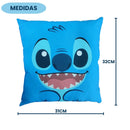 Almofada Quadrada Stitch Decorativa Amor Presente Dia dos Namorados Love Disney Ponto Criativo