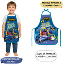 Avental Batwheels Infantil Menino DC Comics Escolar Ajustável Cozinha Pintura Artes Batman Kids