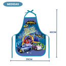 Avental Batwheels Infantil Menino DC Comics Escolar Ajustável Cozinha Pintura Artes Batman Kids