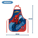 Avental PVC Homem-Aranha Marvel Infantil Super Heroi Menino Cozinha Pintura Arte Escolar Presente